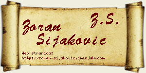 Zoran Šijaković vizit kartica